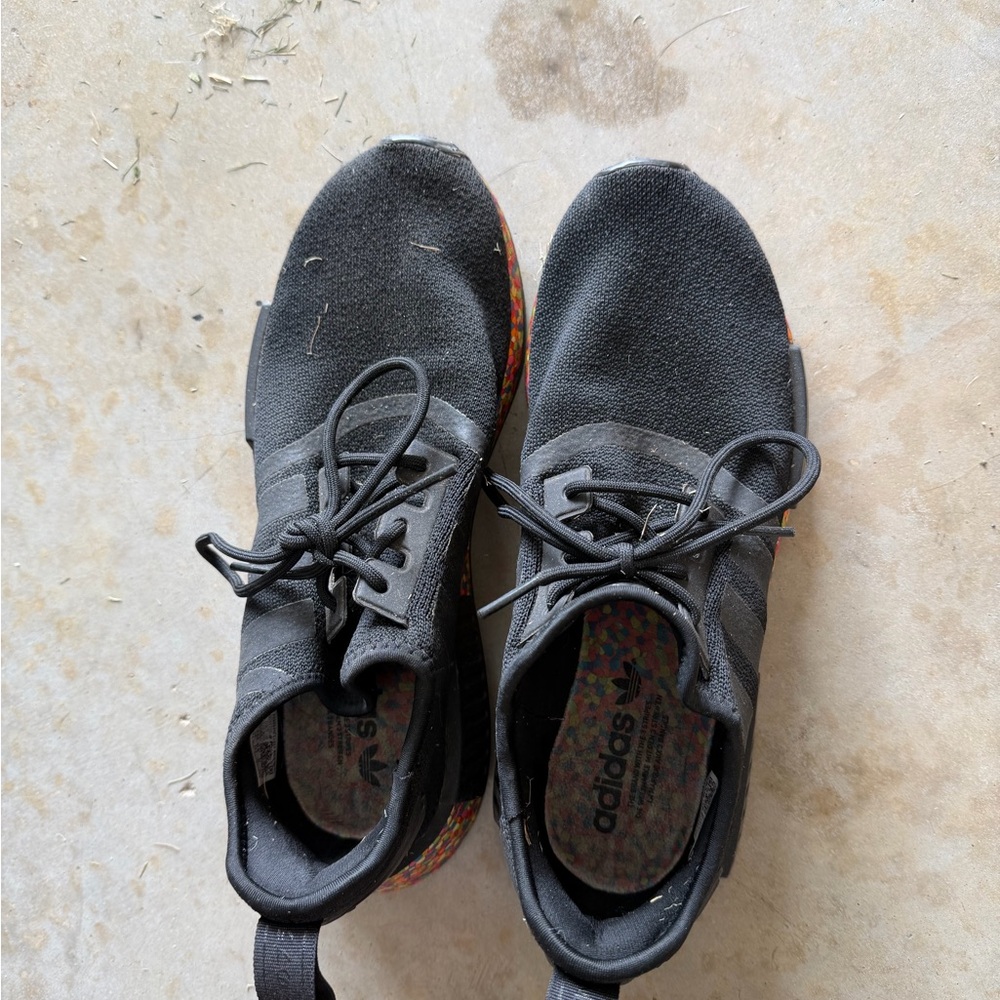 Adidas Charcoal and Multicolor Sneakers